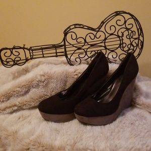 Suede Wedge Heels